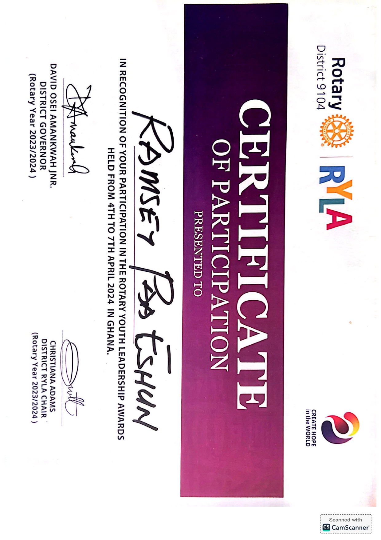 Academic Excellence Certificate