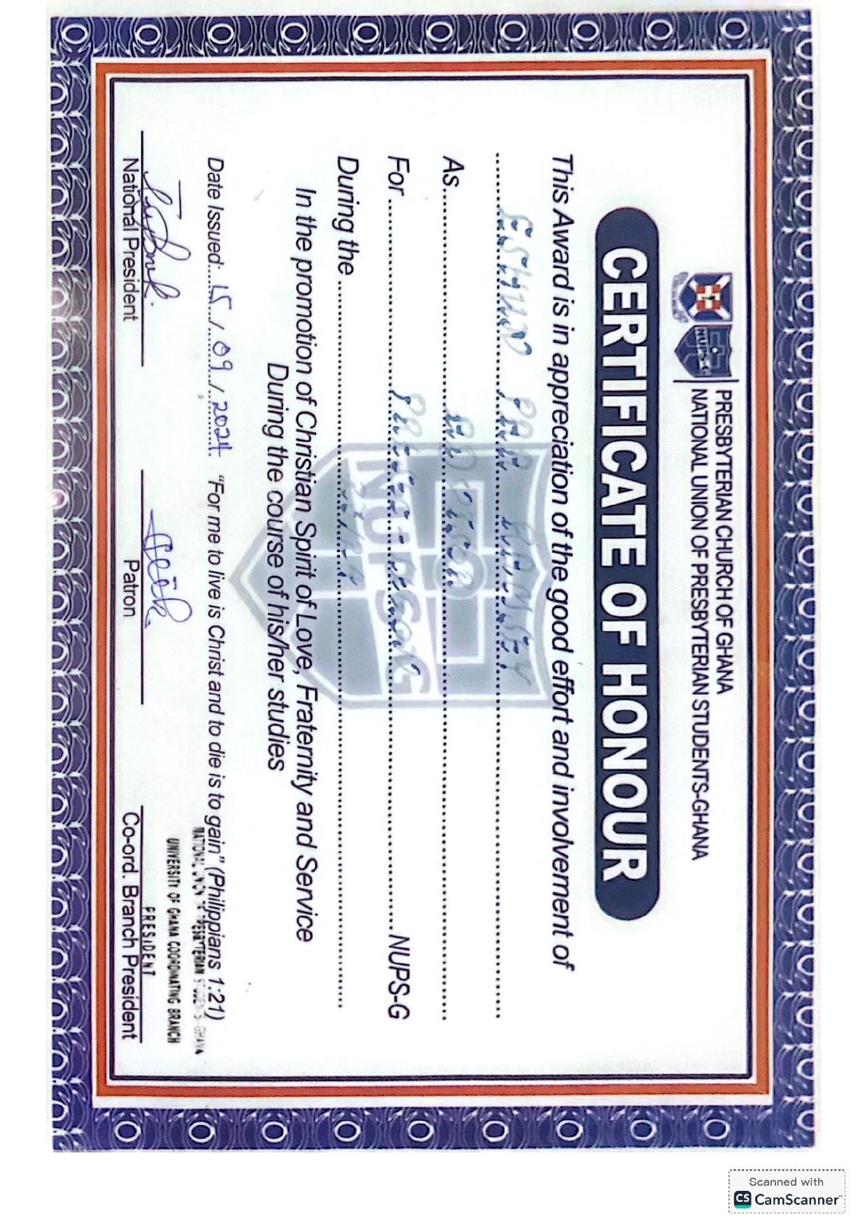 Entrepreneurship Workshop Certificate